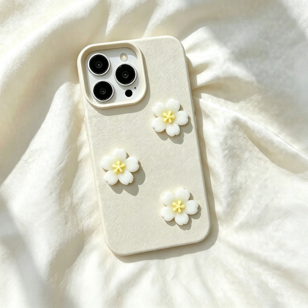 Phone Cases Girly - Capa de Celular Macia 3D Flor