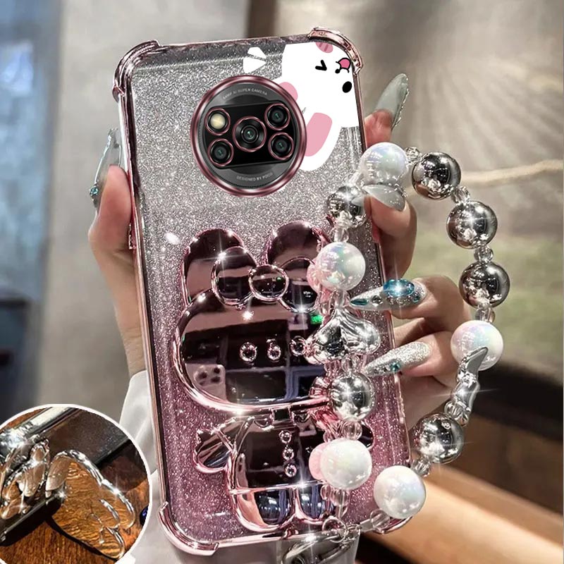 Phone Cases Aviation - Airbag glitter espelho coelho suporte do