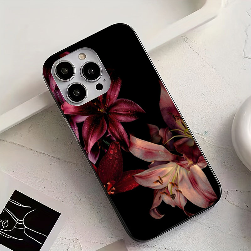 Elegante flor de lírio vermelh - Phone Cases Aesthetic avaliação e preço